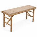 Banco de bamb¨² con coj¨ªn beige 12